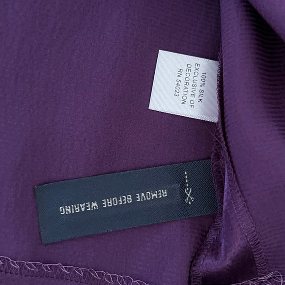 NWT Banana Republic 100% Silk Plum mini dress - Picture 6 of 8